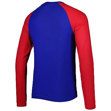 Men's New Era Royal New York Giants Current Raglan Long Sleeve T-Shirt