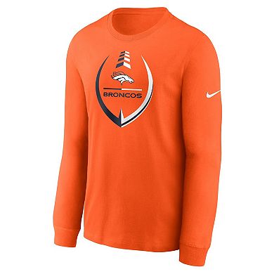 Men's Nike Orange Denver Broncos Icon Legend Long Sleeve Performance T-Shirt