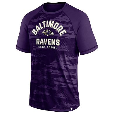 Men's Fanatics Branded Purple Baltimore Ravens Hail Mary Raglan T-Shirt