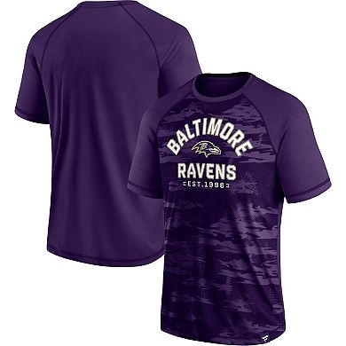 Men's Fanatics Branded Purple Baltimore Ravens Hail Mary Raglan T-Shirt