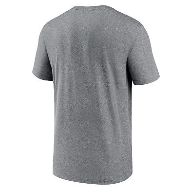 Men's Nike Heathered Charcoal New Orleans Saints Horizontal Lockup Legend Performance T-Shirt