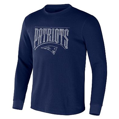 Men's NFL x Darius Rucker Collection by Fanatics Navy New England Patriots Long Sleeve Thermal T-Shirt