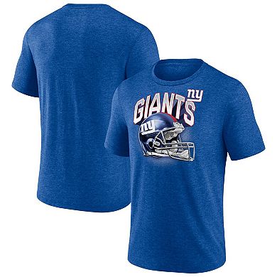 Men's Fanatics Branded Heathered Royal New York Giants End Around Tri-Blend T-Shirt