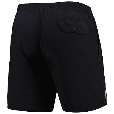 Men's Mitchell & Ness Black New England Patriots Team Essentials Nylon Shorts