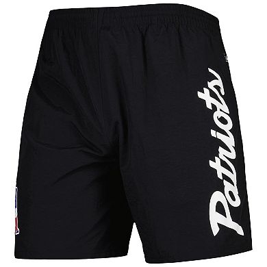 Men's Mitchell & Ness Black New England Patriots Team Essentials Nylon Shorts