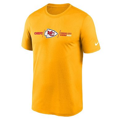 Men's Nike Gold Kansas City Chiefs Horizontal Lockup Legend Performance T-Shirt