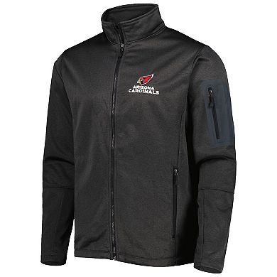 Men's Dunbrooke Heather Black Arizona Cardinals Freestyle Coated Tech Fleece Full-Zip Jacket