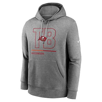 Men's Nike Heathered Gray Tampa Bay Buccaneers City Code Club Fleece Pullover Hoodie