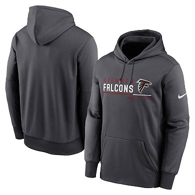 Men's Nike Anthracite Atlanta Falcons Prime Logo Name Split Pullover Hoodie