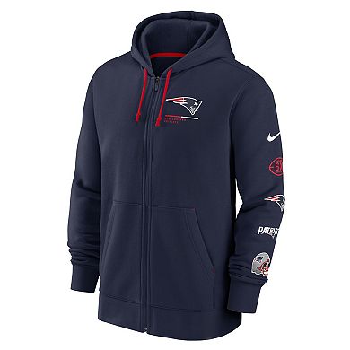 Men's Nike Navy New England Patriots Surrey Full-Zip Hoodie
