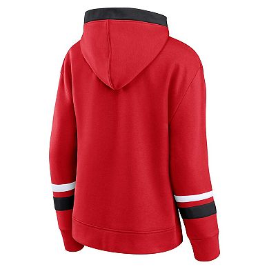 Women's Fanatics Branded Red Chicago Blackhawks Bombastic Exclusive Lace-Up Pullover Hoodie