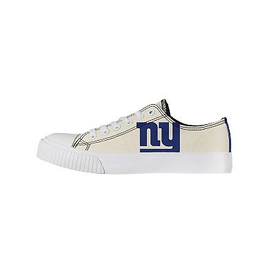 Women's FOCO Cream New York Giants Low Top Canvas Shoes