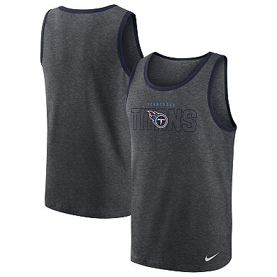 Men's Nike Heathered Charcoal Tennessee Titans Tri-Blend Tank Top