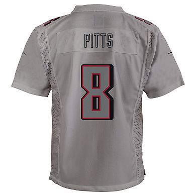 Youth Nike Kyle Pitts Gray Atlanta Falcons Atmosphere Game Jersey