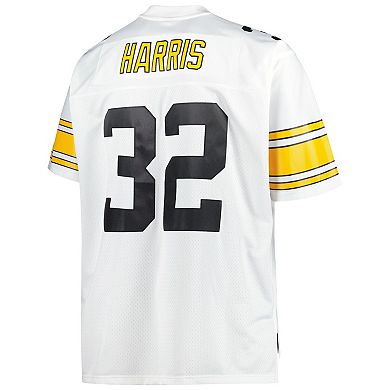 Men's Mitchell & Ness Franco Harris White Pittsburgh Steelers Big & Tall 1976 Retired Player Replica Jersey