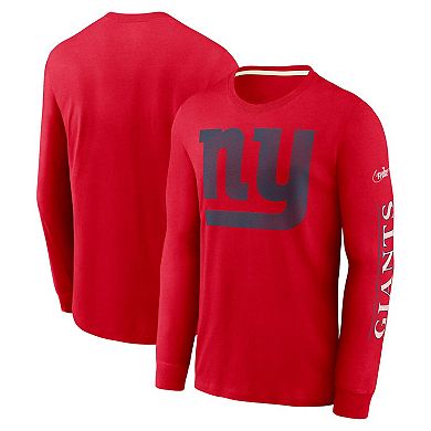 Men's Nike Red New York Giants Fashion Long Sleeve T-Shirt