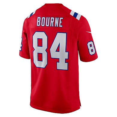 Men's Nike Kendrick Bourne Red New England Patriots Game Jersey