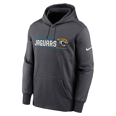 Men's Nike Anthracite Jacksonville Jaguars Prime Logo Name Split Pullover Hoodie