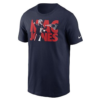 Men's Nike Mac Jones Navy New England Patriots Player Graphic T-Shirt