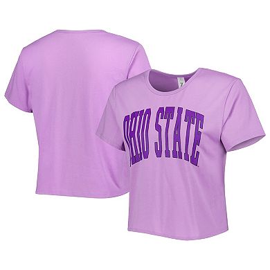 Women's ZooZatz Purple Ohio State Buckeyes Core Fashion Cropped T-Shirt