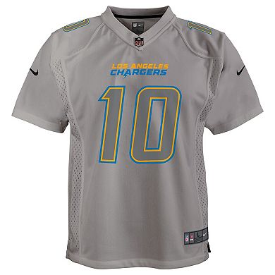 Youth Nike Justin Herbert Gray Los Angeles Chargers Atmosphere Game Jersey