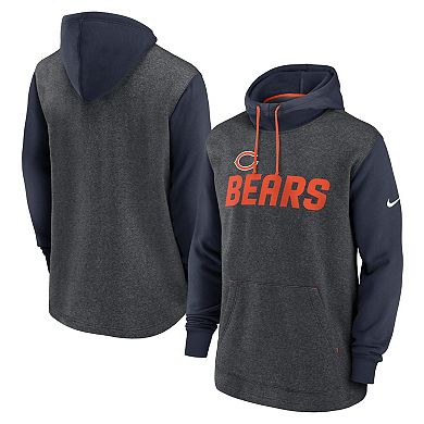 Men's Nike Heathered Charcoal/Navy Chicago Bears Surrey Legacy Pullover Hoodie