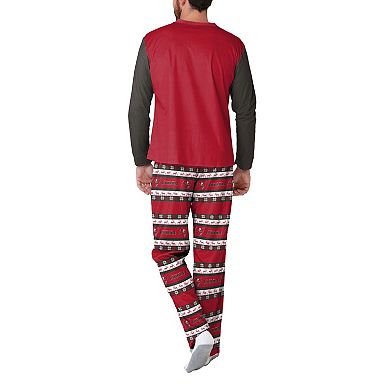 Men's FOCO Red Tampa Bay Buccaneers Team Ugly Pajama Set