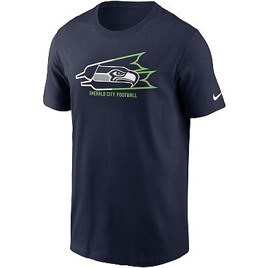 Men's Nike College Navy Seattle Seahawks Essential Local Phrase T-Shirt