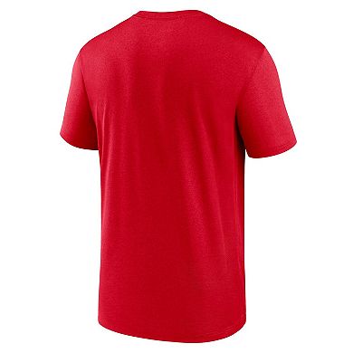 Men's Nike Red New England Patriots Horizontal Lockup Legend T-Shirt