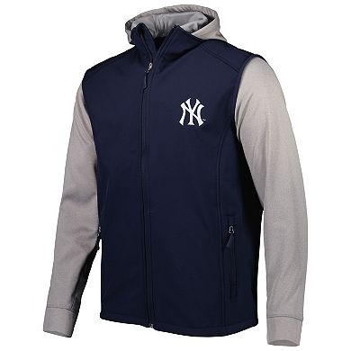 Men's Dunbrooke Navy/Heather Gray New York Yankees Alpha Full-Zip Jacket