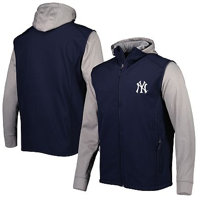 Men's Dunbrooke Navy/Heather Gray New York Yankees Alpha Full-Zip Jacket
