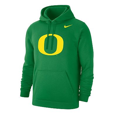Men's Nike Green Oregon Ducks Primary Logo Club Fleece Pullover Hoodie