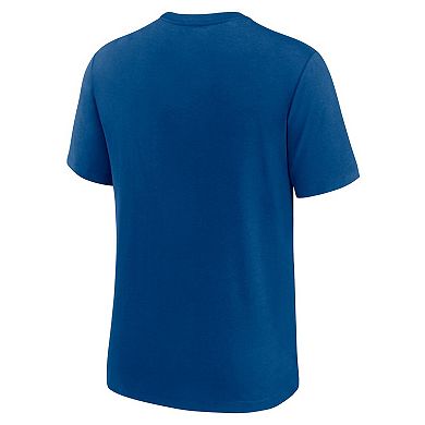 Men's Nike Royal Indianapolis Colts Wordmark Logo Tri-Blend T-Shirt