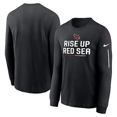 Men's Nike Black Arizona Cardinals Team Slogan Long Sleeve T-Shirt