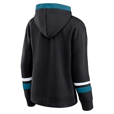 Women's Fanatics Branded Black San Jose Sharks Bombastic Exclusive Lace-Up Pullover Hoodie