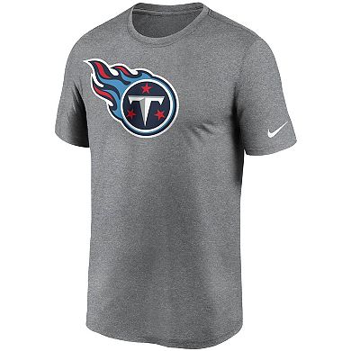 Men's Nike Heathered Charcoal Tennessee Titans Logo Essential Legend Performance T-Shirt
