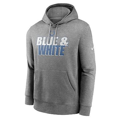 Men's Nike Heathered Charcoal Indianapolis Colts Fan Gear Local Club Pullover Hoodie