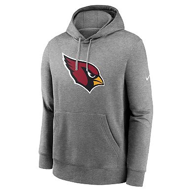 Men's Nike Heathered Gray Arizona Cardinals Rewind Club Fleece Pullover Hoodie