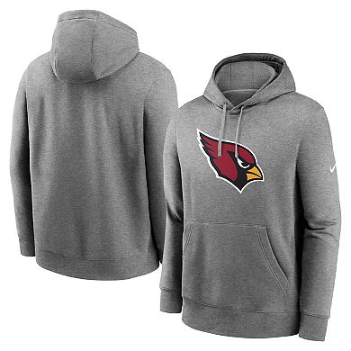 Men's Nike Heathered Gray Arizona Cardinals Rewind Club Fleece Pullover Hoodie