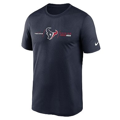 Men's Nike Navy Houston Texans Horizontal Lockup Legend T-Shirt
