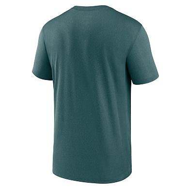 Men's Nike Midnight Green Philadelphia Eagles Horizontal Lockup Legend T-Shirt