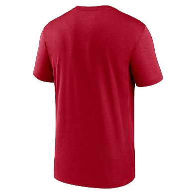 Men's Nike Red Tampa Bay Buccaneers Horizontal Lockup Legend Performance T-Shirt