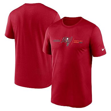 Men's Nike Red Tampa Bay Buccaneers Horizontal Lockup Legend Performance T-Shirt
