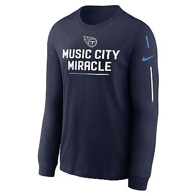 Men's Nike Navy Tennessee Titans Team Slogan Long Sleeve T-Shirt