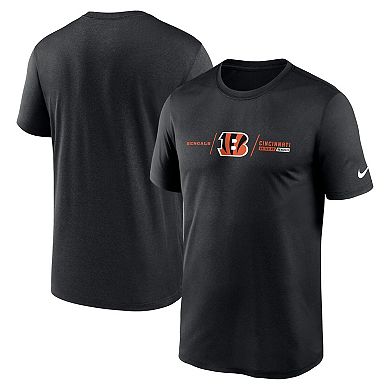 Men's Nike Black Cincinnati Bengals Horizontal Lockup Legend Performance T-Shirt