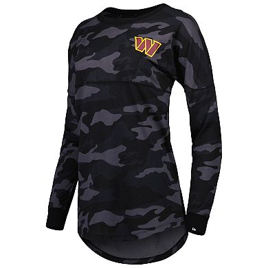 Women's New Era Black Washington Commanders Camo Long Sleeve T-Shirt