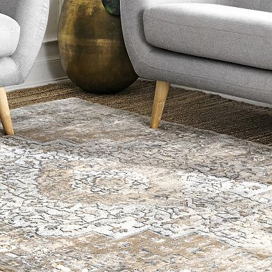 nuLoom Vintage Medallion Thea Area Rug