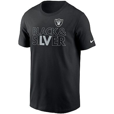 Men's Nike Black Las Vegas Raiders Hometown Collection Black & Silver T-Shirt