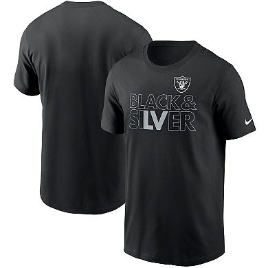 Men's Nike Black Las Vegas Raiders Hometown Collection Black & Silver T-Shirt