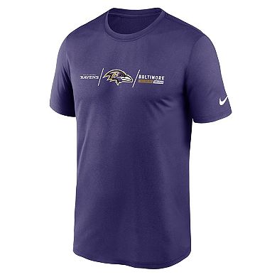 Men's Nike Purple Baltimore Ravens Horizontal Lockup Legend T-Shirt